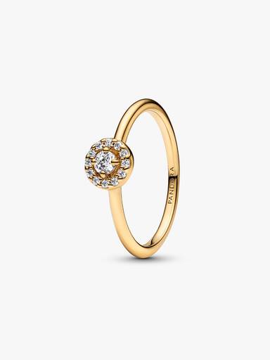 Ronde pavé halo-ring
