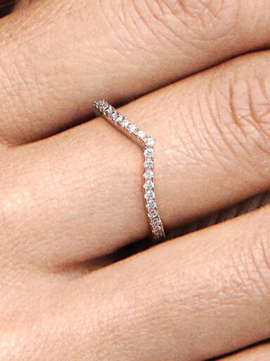 Sprankelende Wishbone Ring