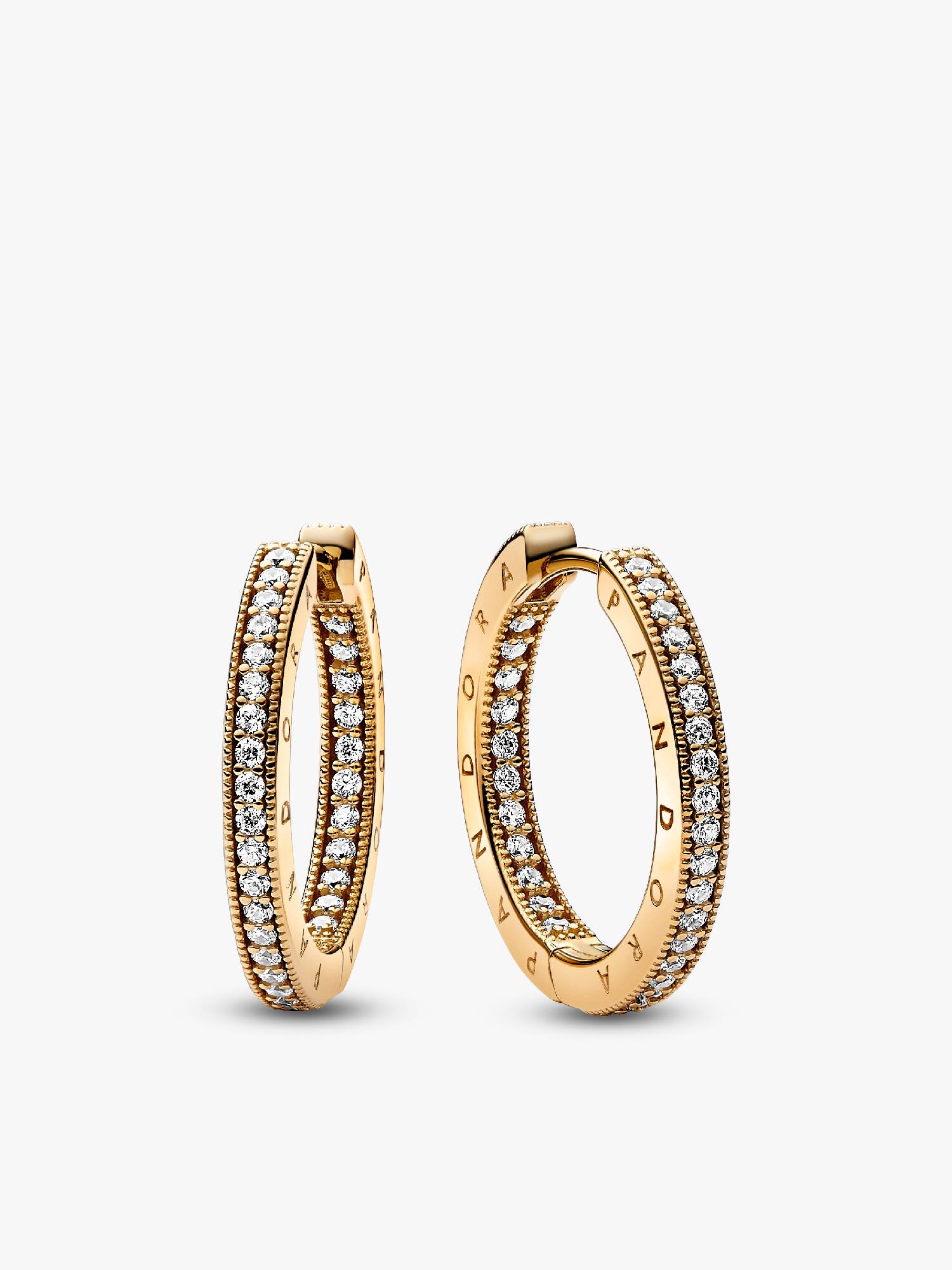 Créoles Logo & Pavé Pandora Signature