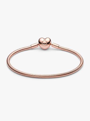Slangenschakelarmband met hartvormige sluiting