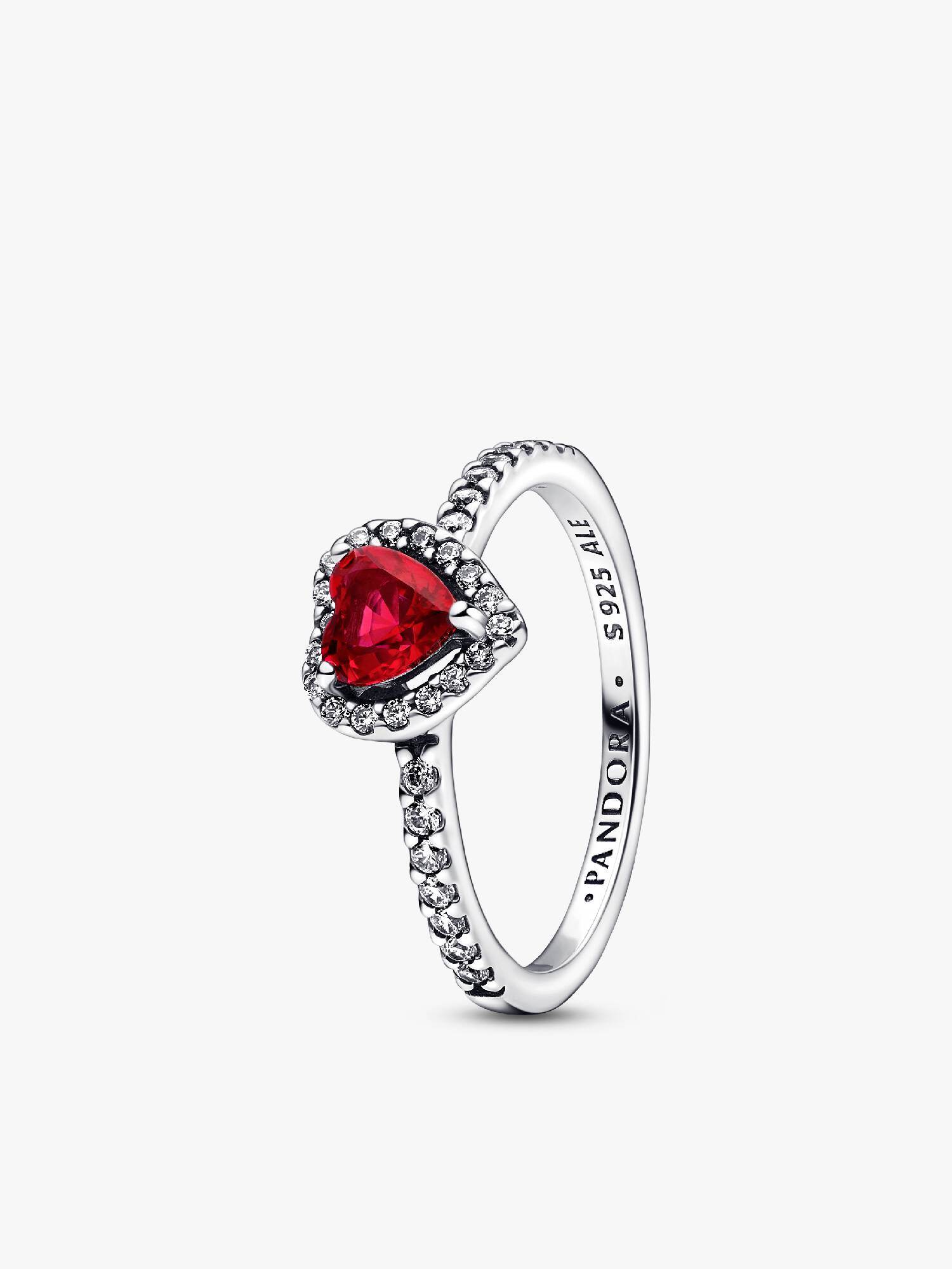 Bague Cœur Rouge Surélevé