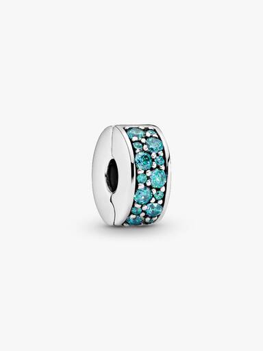 Teal Pavé Clip Bedel