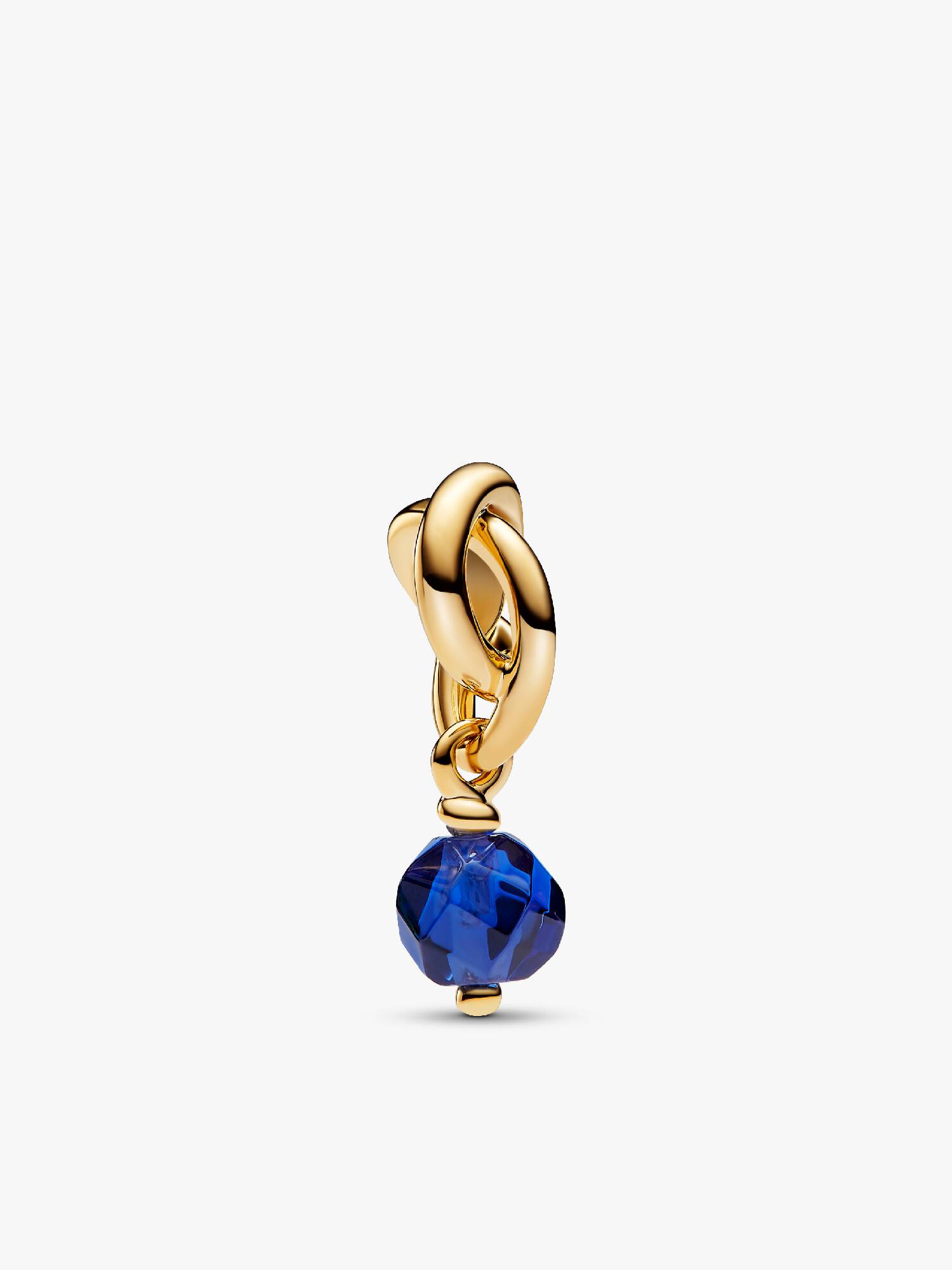 Septembre Charm Pendant Cercle de l'Éternité Bleu Facetté
