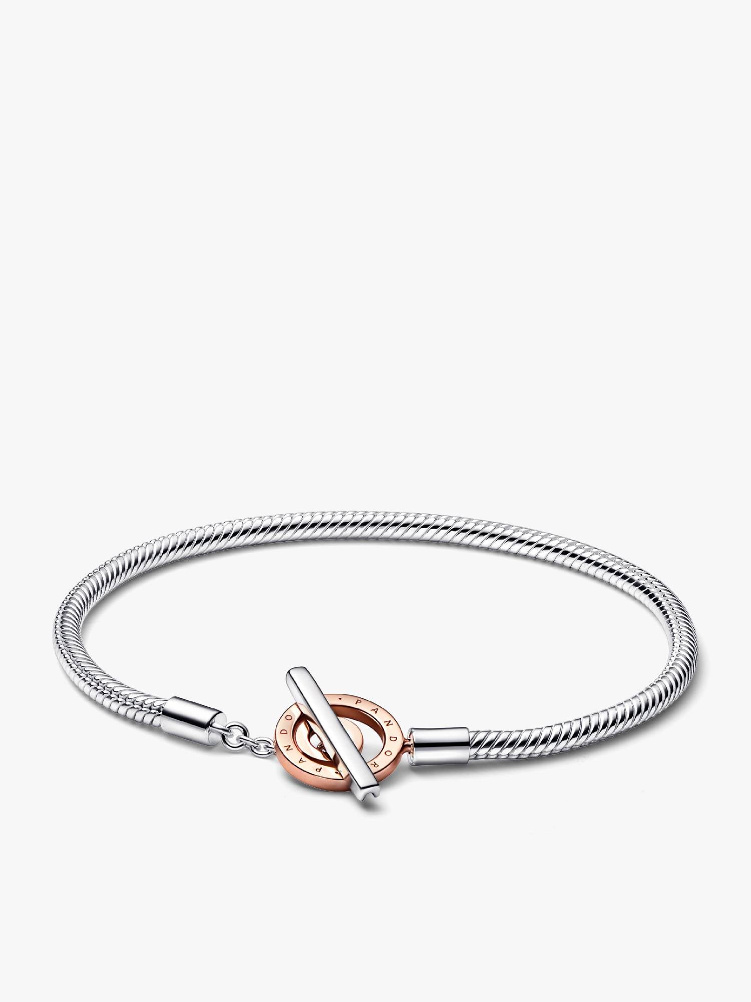 Pandora Moments Two-tone Logo T-Bar Slangenschakelarmband