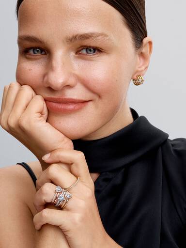 Bague Cœur Anneau Double