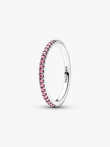 Anneau Rose Scintillant