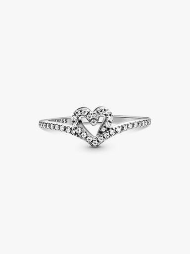 Bague Cœur Vœu Scintillant