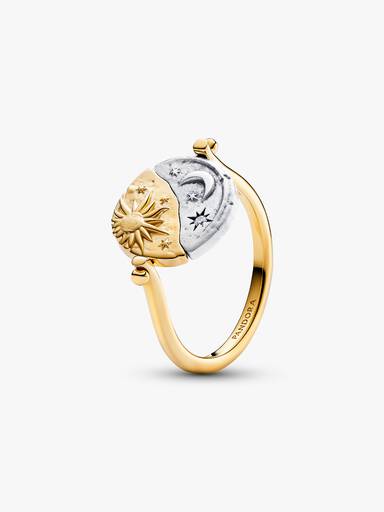 Bague Médaillon Réversible Soleil & Lune