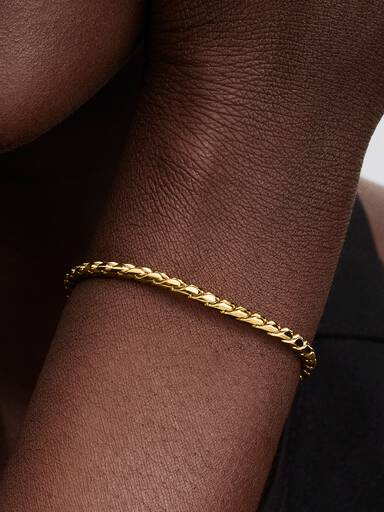 Bracelet Maille Ailée Fermoir Rond