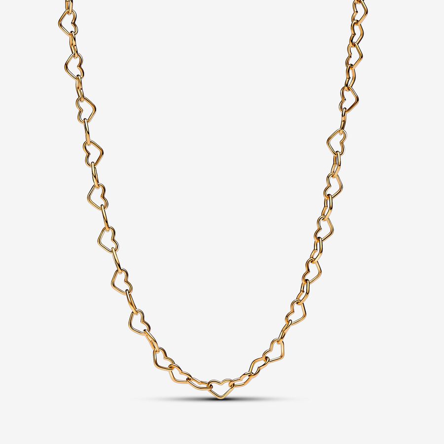 Heart 14k gold-plated collier image number 0