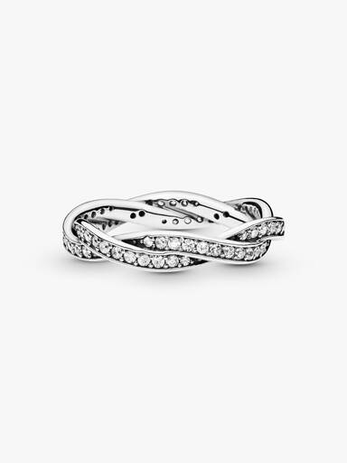 Bague Torsades Scintillante