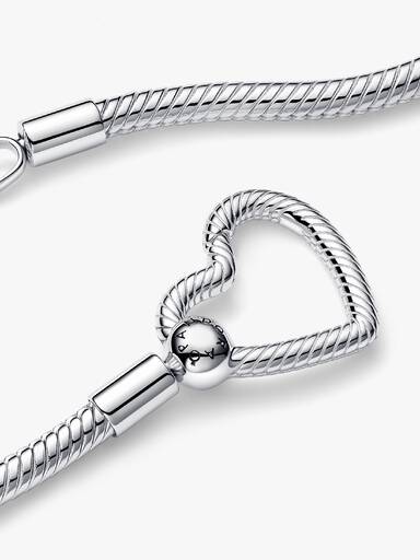 Snake Chain-halsketting met hartsluiting
