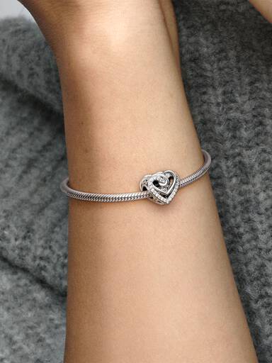 Charm Cœurs Entrelacés Scintillant