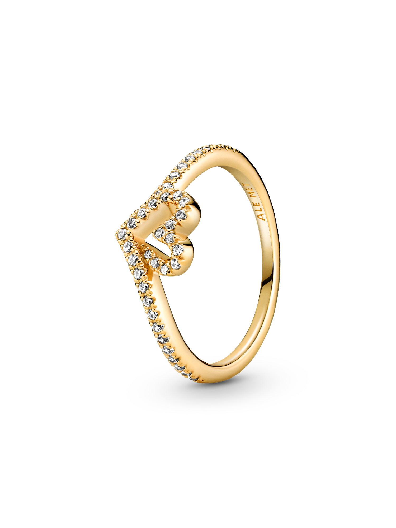 Wishbone Sprankelend Hart Ring