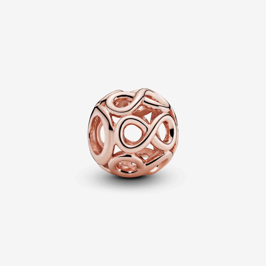 14k Rose gold-plated infinity charm image number 0