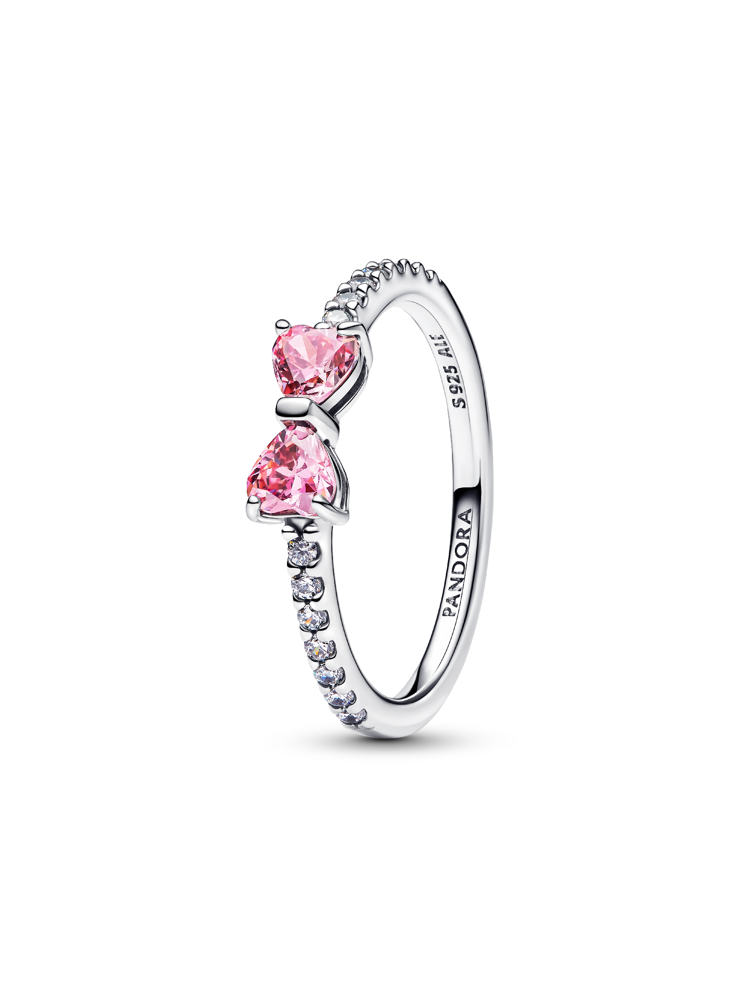Bague Nœud Rose Scintillant