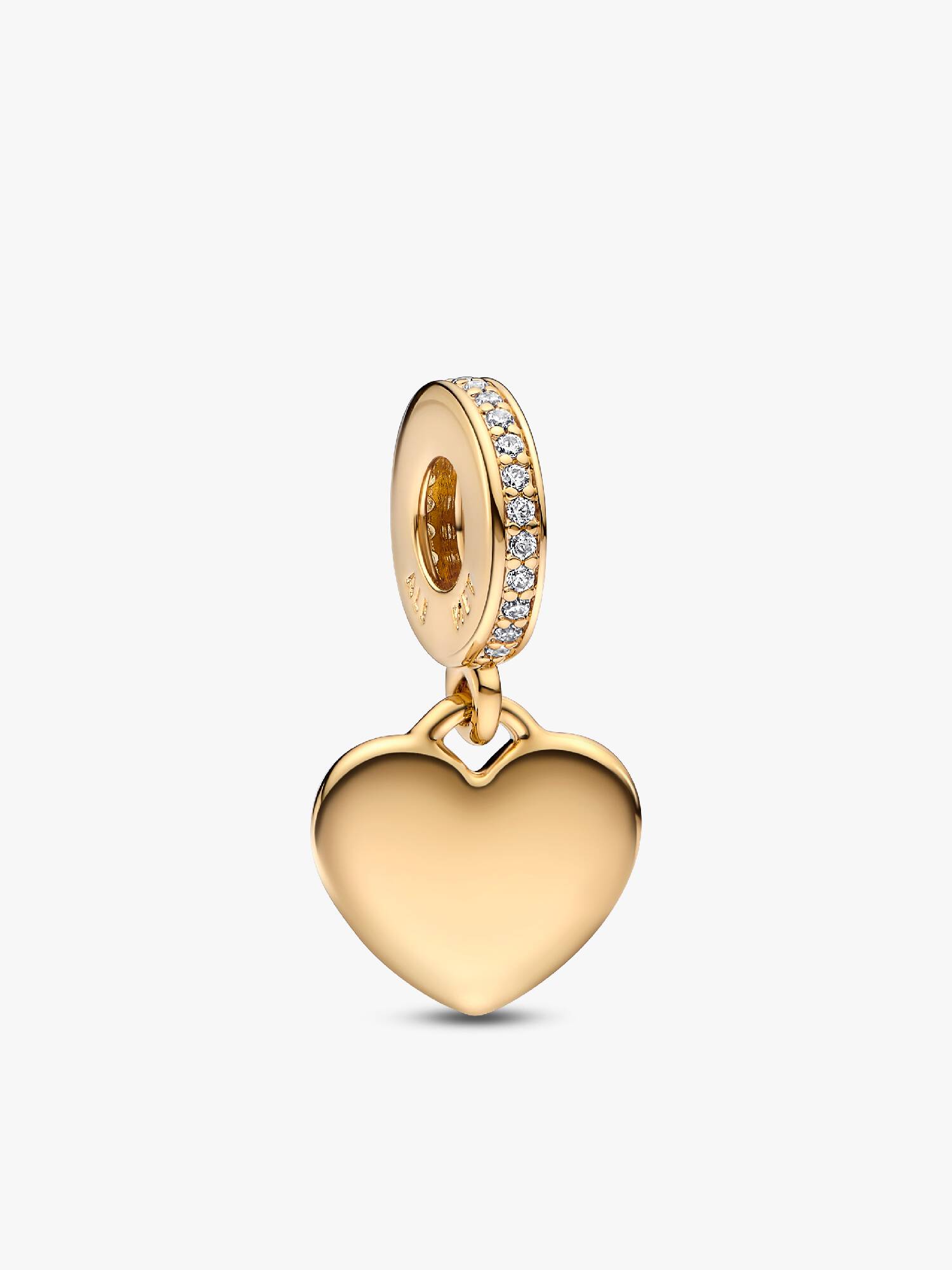 Charm Pendant Plaque Cœur Gravable