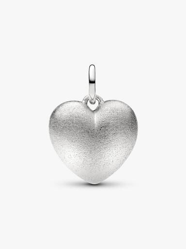 Charm Pendant Cœur Tridimensionnel Mat
