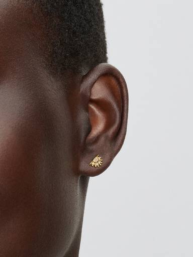 Clous d'Oreilles Soleil Scintillant Céleste