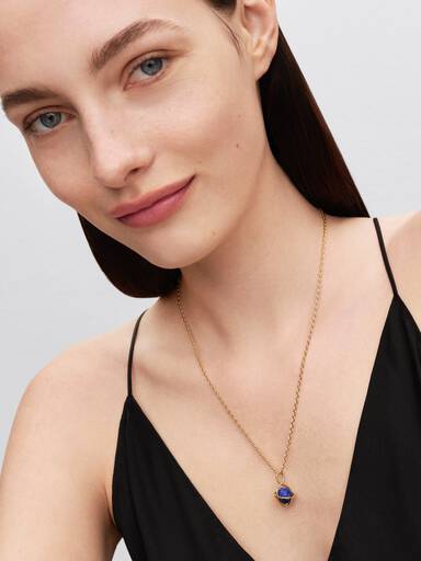 Charm Pendant Planète Bleue Céleste Tournoyante