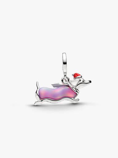 Charm Pendant Teckel Noël