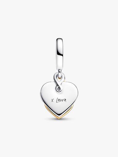 Charm Pendant Double Mum (Maman) Gravable Diamant de Laboratoire
