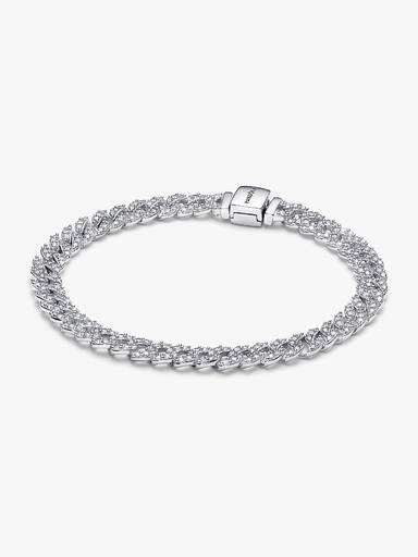 Bracelet Maille Cubaine Pavé