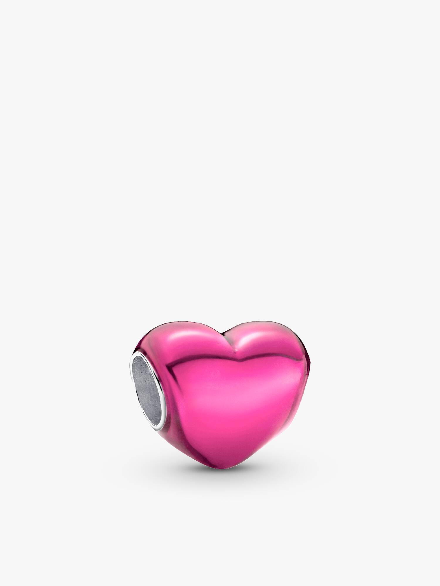 Charm Cœur Rose Métallique