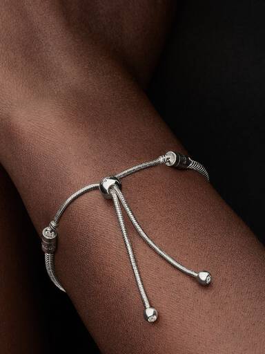 Snake chain-armband met schuifsluiting