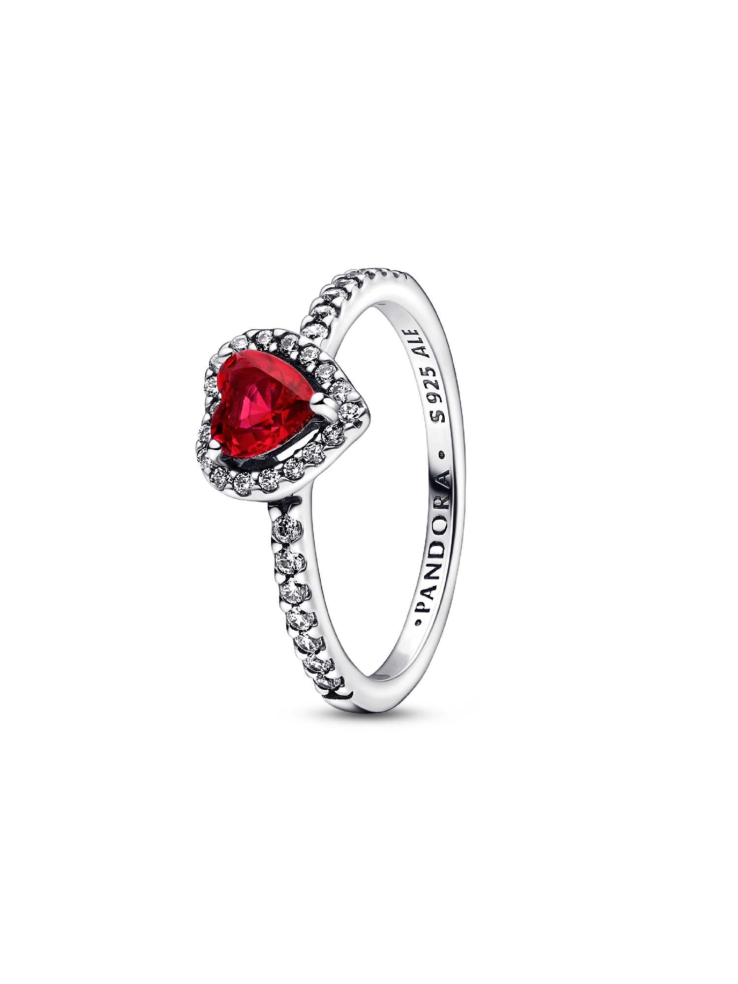 Bague Cœur Rouge Surélevé