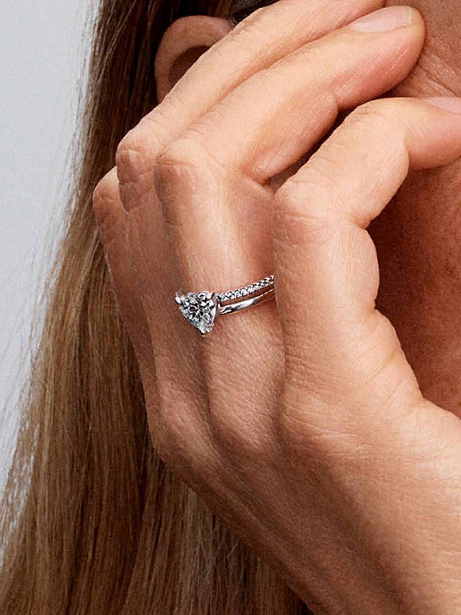 Bague Cœur Anneau Double