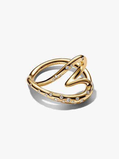 Bague Cœur Sertie de Pierres de Forme Organique