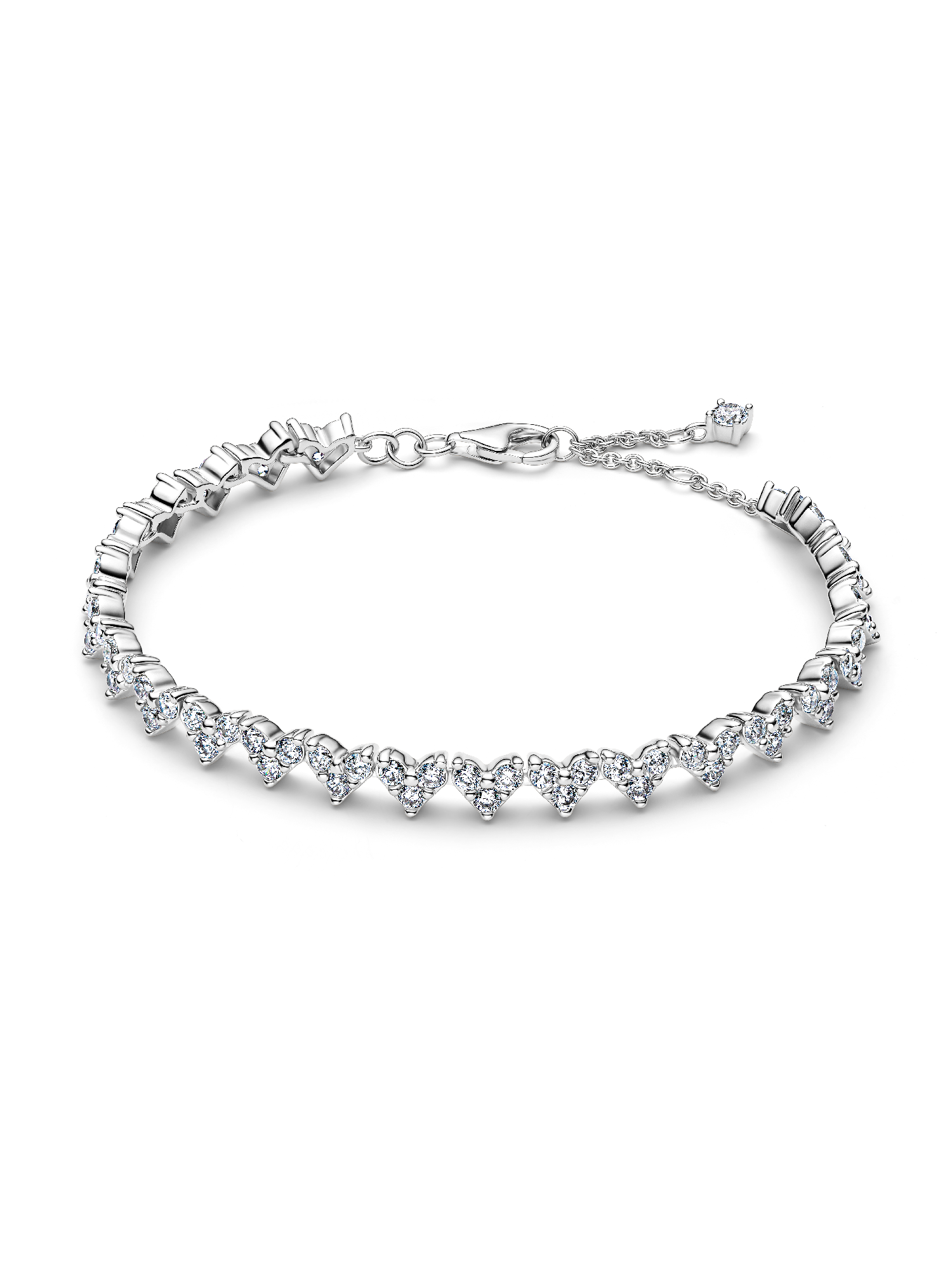 Tripple Steen Hart Armband