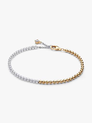 Kralen- en tennisarmband