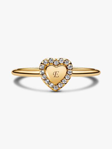 Graveerbaar Hart Halo Ring