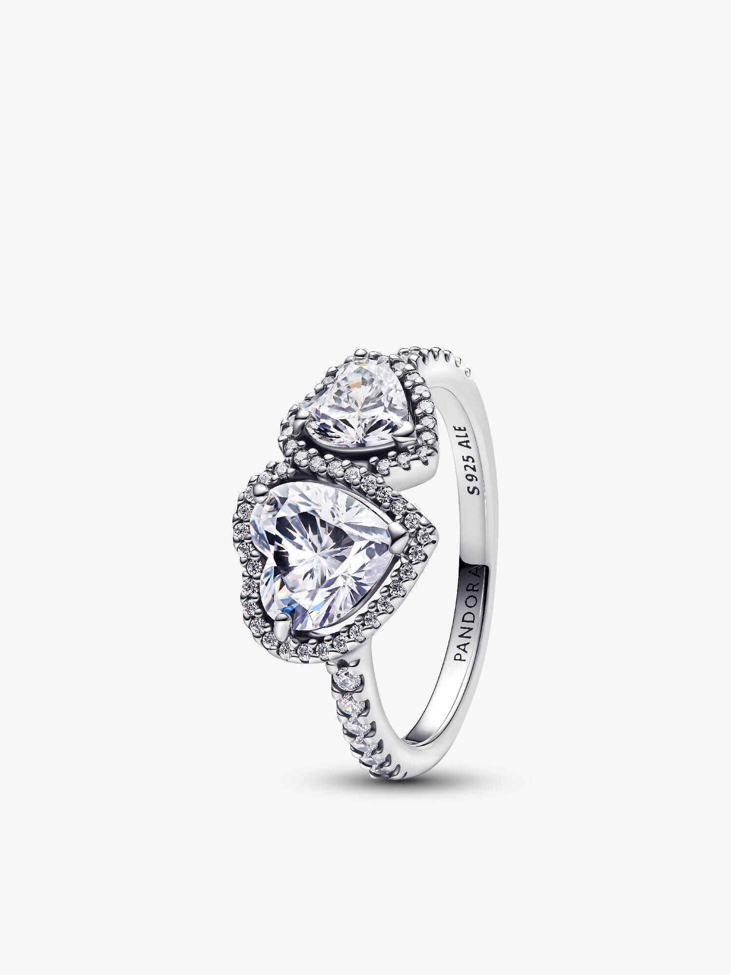 Sprankelende Halo Harten Ring