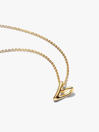 Petit Collier à Pendentif Cœur de Forme Organique
