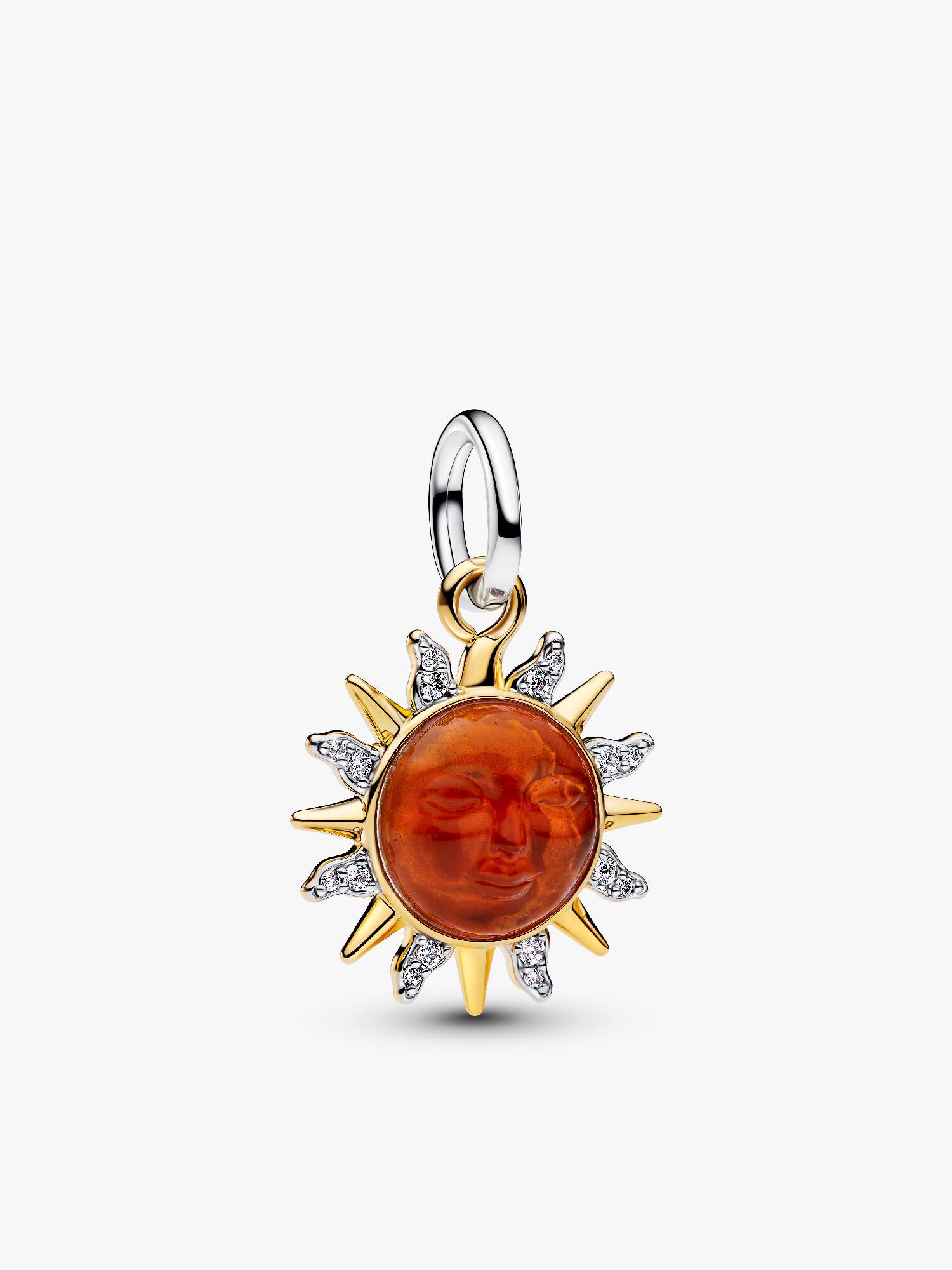 Charm Pendant Bicolore Soleil Tourbillonnant